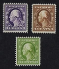 CKStamps: US Stamps Collection Scott#376 377 380 Washington Unused NG