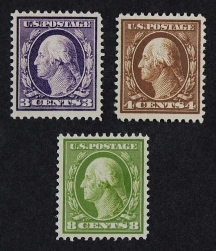 CKStamps: US Stamps Collection Scott#376 377 380 Washington Unused NG