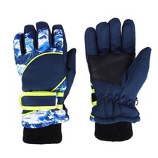 Colorful Winter Gloves for Kids Windproof Boys  Girls For 5-8Years White black