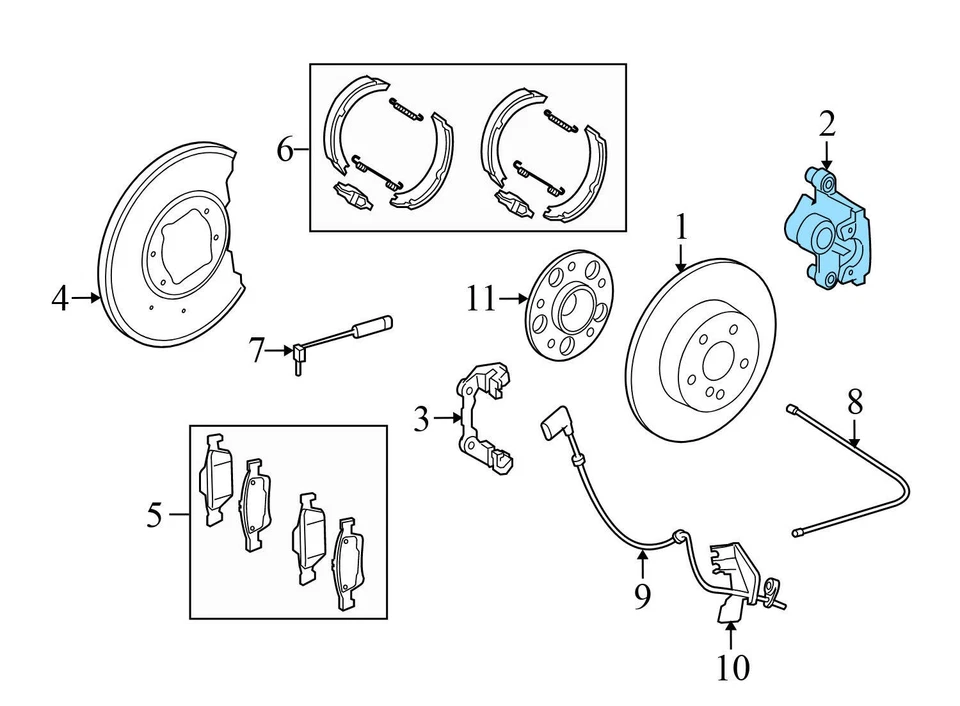 2008-2009 MERCEDES-BENZ C280 - REAR Right Brake Caliper 2044231681 - Image 4 of 4