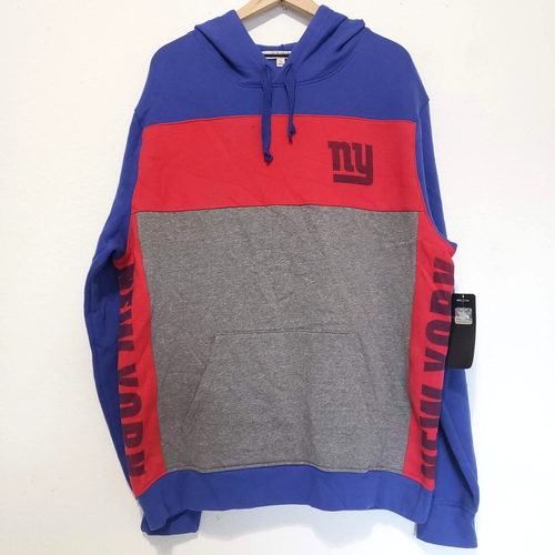 NEW!! Junk Food Mens SIZE XL Hoodie N Y Giants Pullover NFL Sweatshirt Blue Gray