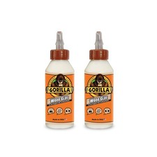 Gorilla Wood Glue, 8 Ounce Bottle, Natural Color, 2 - Pack,