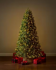 7.5 Ft Willow Creek Spruce LED Pre-Lit Artificial Christmas Tree Holiday D cor