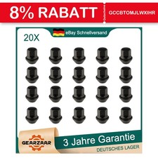 20 Stück Radmuttern Muttern Schwarz M12x1,5 Kegel für FORD Fiesta Alufelgen