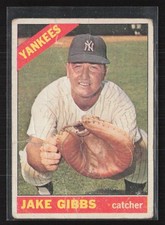 1966 Topps #117 Jake Gibbs - VG - Crease - Set Break!