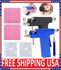Professional DIY Ear Piercing Gun Body Nose Navel Tool Kit Jewelry with 98 Studs