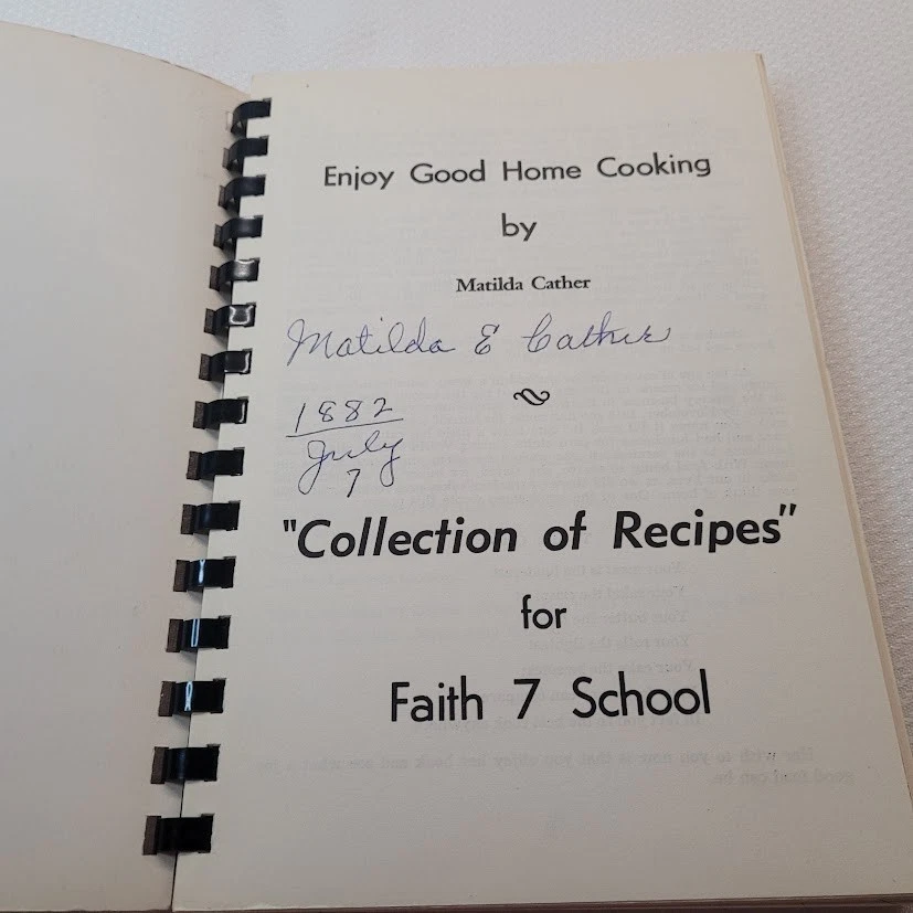 Коллекция школьных поваренных книг рецепты *ПОДПИСАННЫЕ* Faith 7 Okla домашняя кулинария винтажный Cather - Изображение 3 из 4