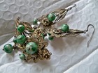 Vintage Jade Jadeite Apple Imperial green art deco set earrings a pendant pin — photo 10