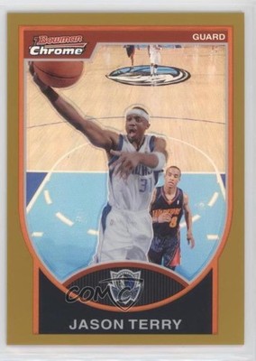 2007 Bowman Draft Picks & Stars Chrome Gold Refractor 68/99 Jason Terry #59 05fy