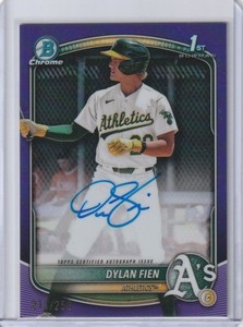 DYLAN FIEN 2025 BOWMAN CHROME #CPA-DF PURPLE REFRACTOR AUTO /250