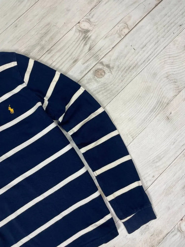 Vintage Polo Ralph Lauren Rugby Long Sleeve Striped Shirt Men Sz M Blue by Ralph Lauren, Size M, $55 - Photo 5
