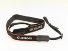 Canon EOS R6 Neck Strap 29mm Wide Shoulder Strap Black w/Red Stripes Silver Text