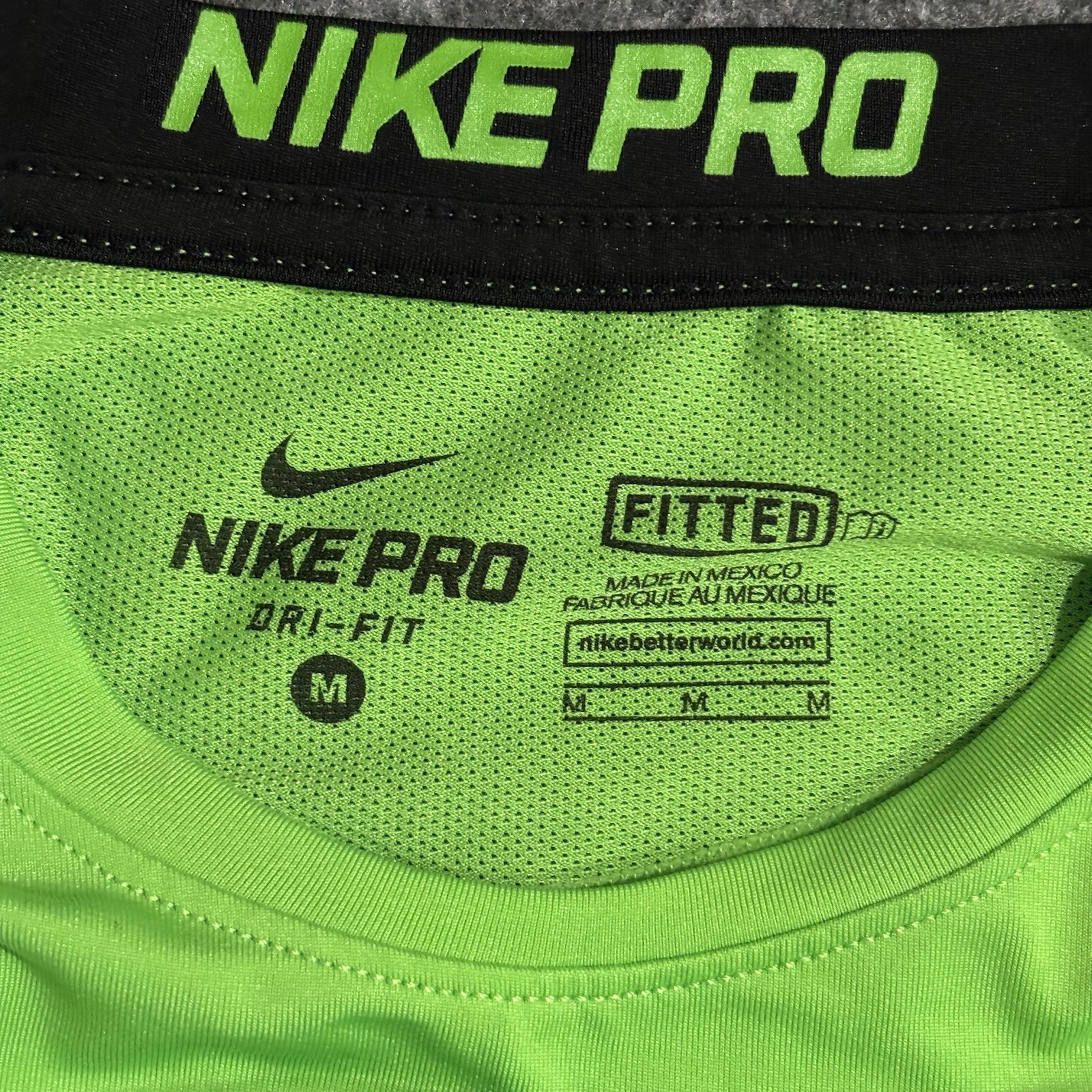 Nike Pro Dri-FIT Fitted Shirt Youth Medium Long Sleeve Compression Athletic