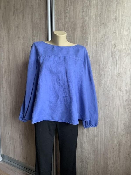 Women Alberto Aspesi Shirt Navy Linen 38 / M / 46