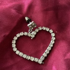Ohrring Stecker Herz Strass Design  Schmuck Modern Silber Metall Optik Top Nr.61