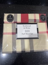 Tradtional At Home Full Size Printed Sheet Set 100 Cotton