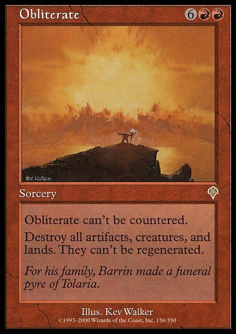 MTG Obliterate, NM-Mint, English Invasion