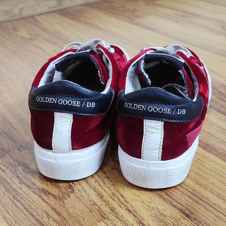 Женские туфли GGDB Golden Goose «May» красный бархат размер: Eu38 US8 UK5 - Изображение 4 из 4