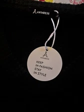 Black Oversized Anrabess Sweater Size Large Scoop Neck