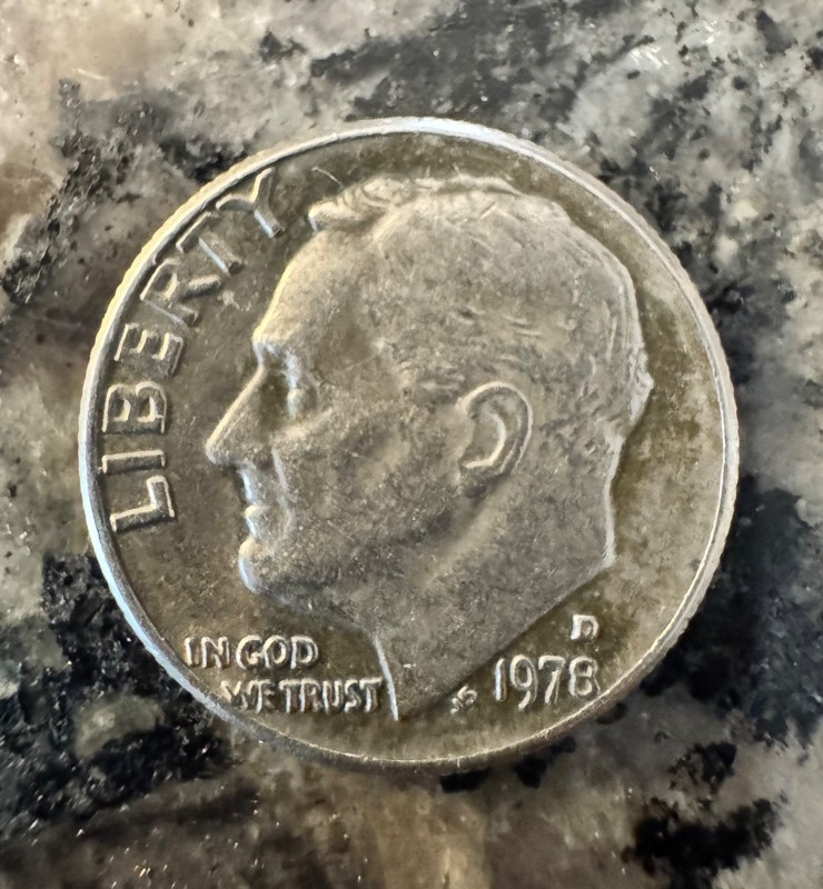 1978 D Roosevelt Dime   w/many errors IGWT, 8 on rim / filled in D