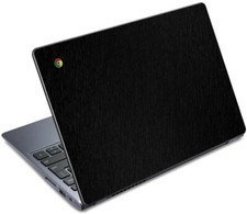 BLACK BRUSHED Vinyl Lid Skin Cover fits Acer Chromebook C720