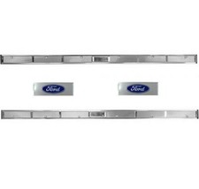 19711973 Mustang Door Sill Scuff Plates Decal Stainless Pair Right Left Side