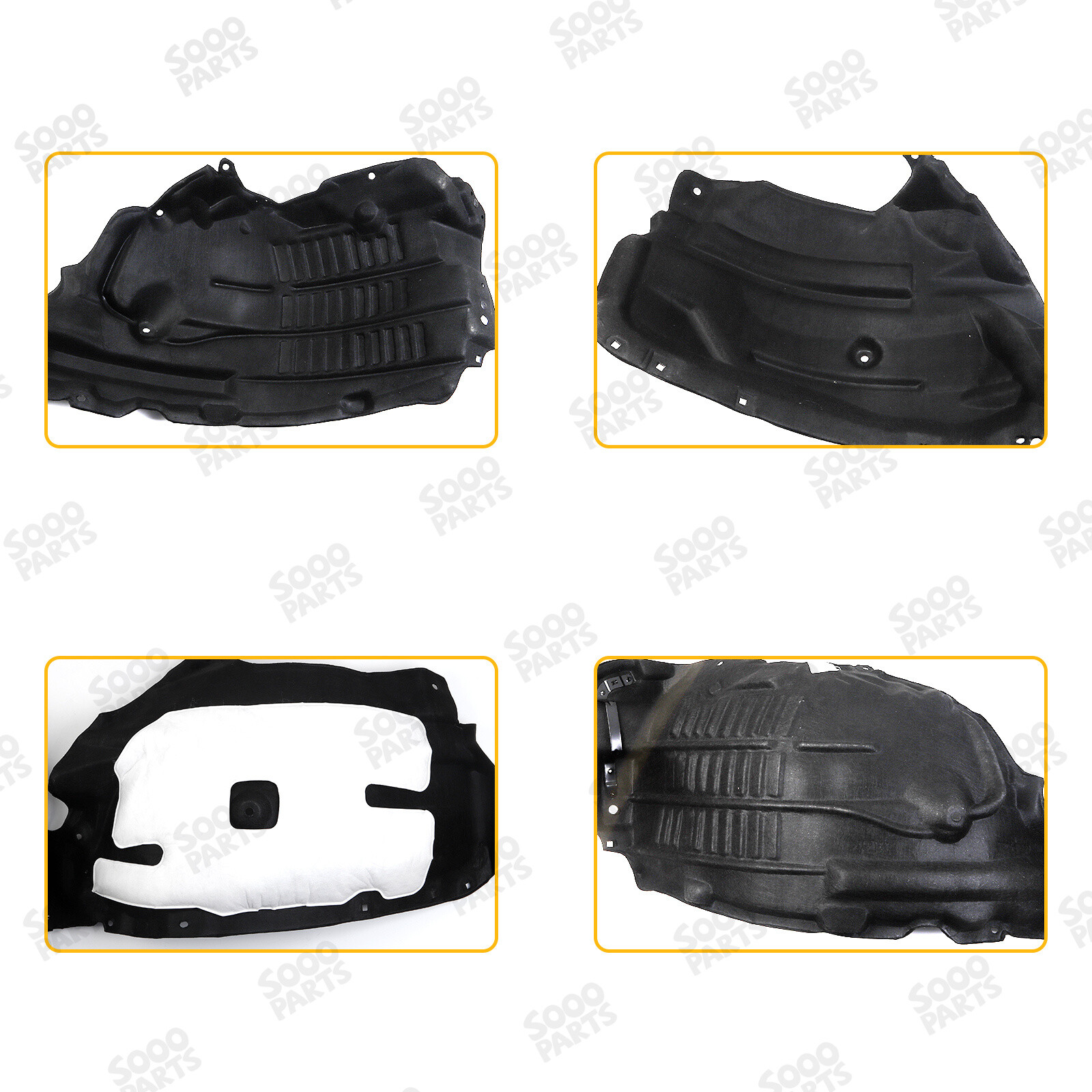 Pair Front Driver & Passenger Side Fender Liner For 2020-2024 Toyota Highlander