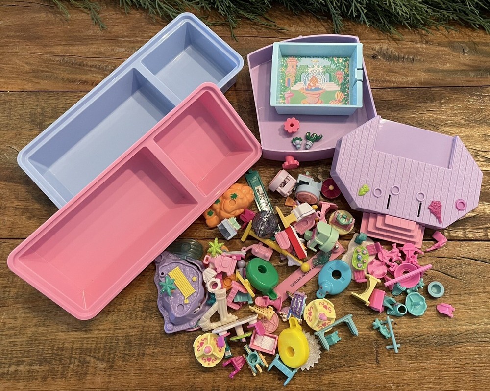 Vintage Polly Pocket 90s,  Accessories & Set Pieces LOT of 79