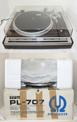 Pioneer PL-707 Turntable + 6MC Cartridge + Dustcover + Orig Box 