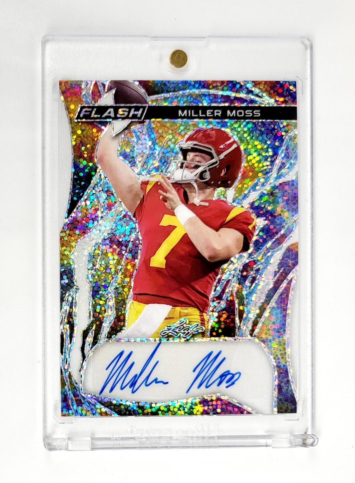 MINT #/2 RC AUTO RAINBOW COLOR FLASH MILLER MOSS 2023 Leaf Eclectic USC TROJANS