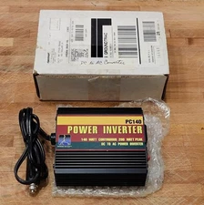 Power To Go 140 WATT POWER 200 WATT HIGH SURGE PC140 12V To 120AC Car Inverter 