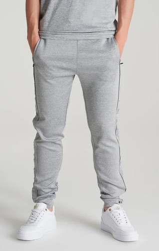 SikSilk Boys Grey Marl Panelled Jogger 7-8 Years - Picture 2 of 6
