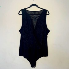 NWT Torrid Size 4 Black Lace Bodysuit