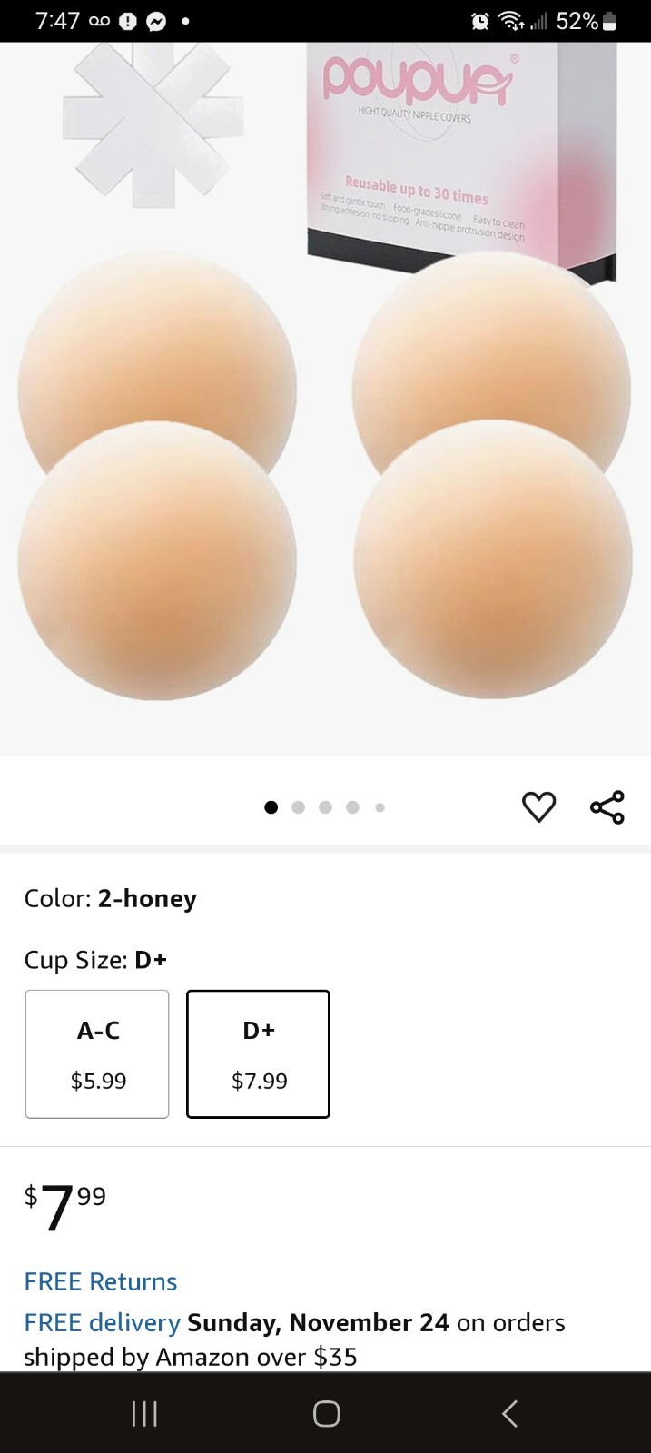 Poupau 2 pair D+ light skin high quality nipple covers