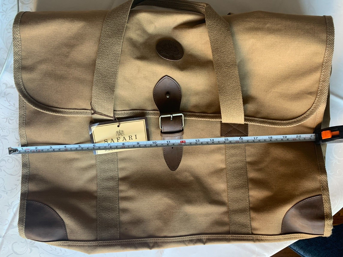 Ralph Lauren Safari Traveler Bag For Men Duffel Canvas Carry On