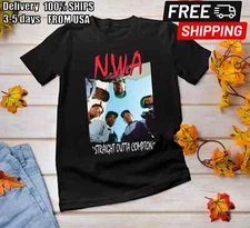 NWA Rappers Straight Outta Compton T-shirt Black All Sizes