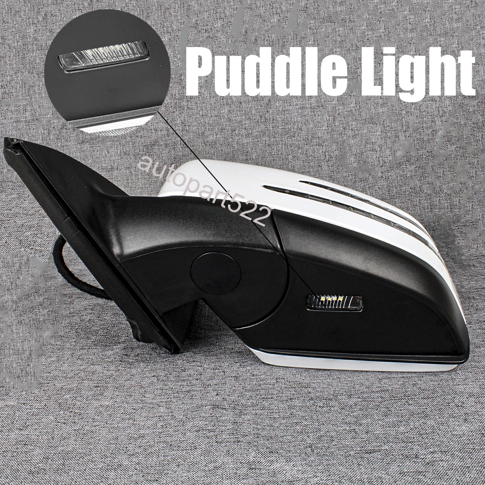 Espejo retrovisor lateral del conductor pintado blanco para Mercedes Benz ML350 ML550 ML63 2012-2015 Foto 3 de 4