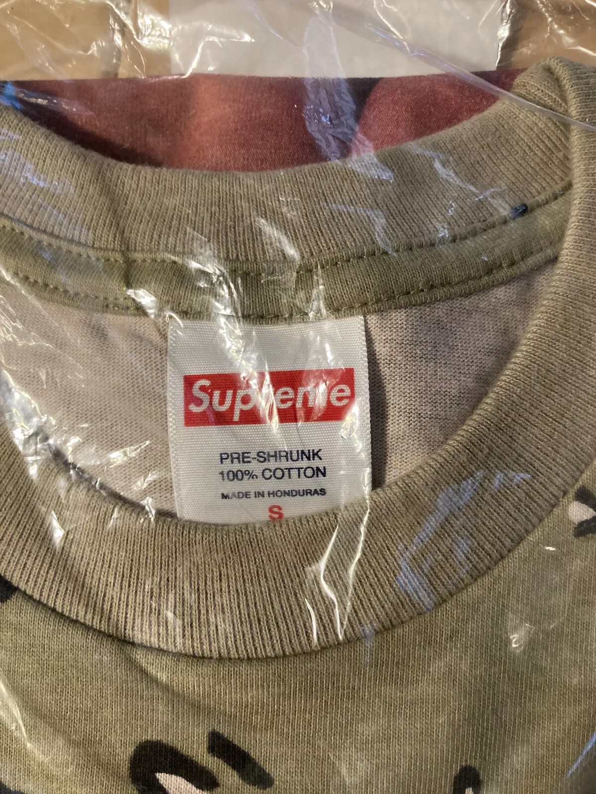 SUPREME Aphex Twin Windowlicker Tee Chocolate Chip Camouflage T Shirt PETIT