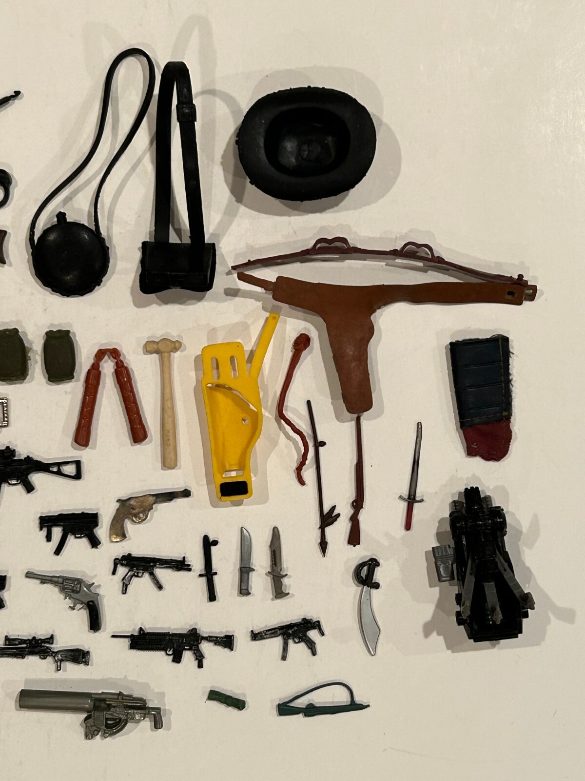 *HUGE LOT* Weapons Accessories *VINTAGE ACTION FIGURE* Parts Guns