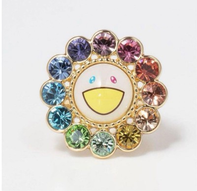 [New]Takashi Murakami Liquem Pearl Flower Series Pins Rainbow 2024 Limited