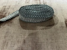 Vintage Gray Silver Trim – 96" – Looped Edge Gimp Braid - 1/2”