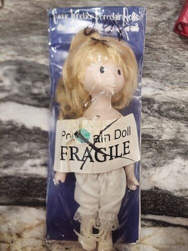 Cache Junction Porcelain Dolls Kids & Critters 8” Blond Hair Doll Soft Body