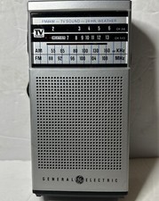 Vtg GE FM AM TV Sound 24 Hour Weather Handheld Portable radio-Not Working