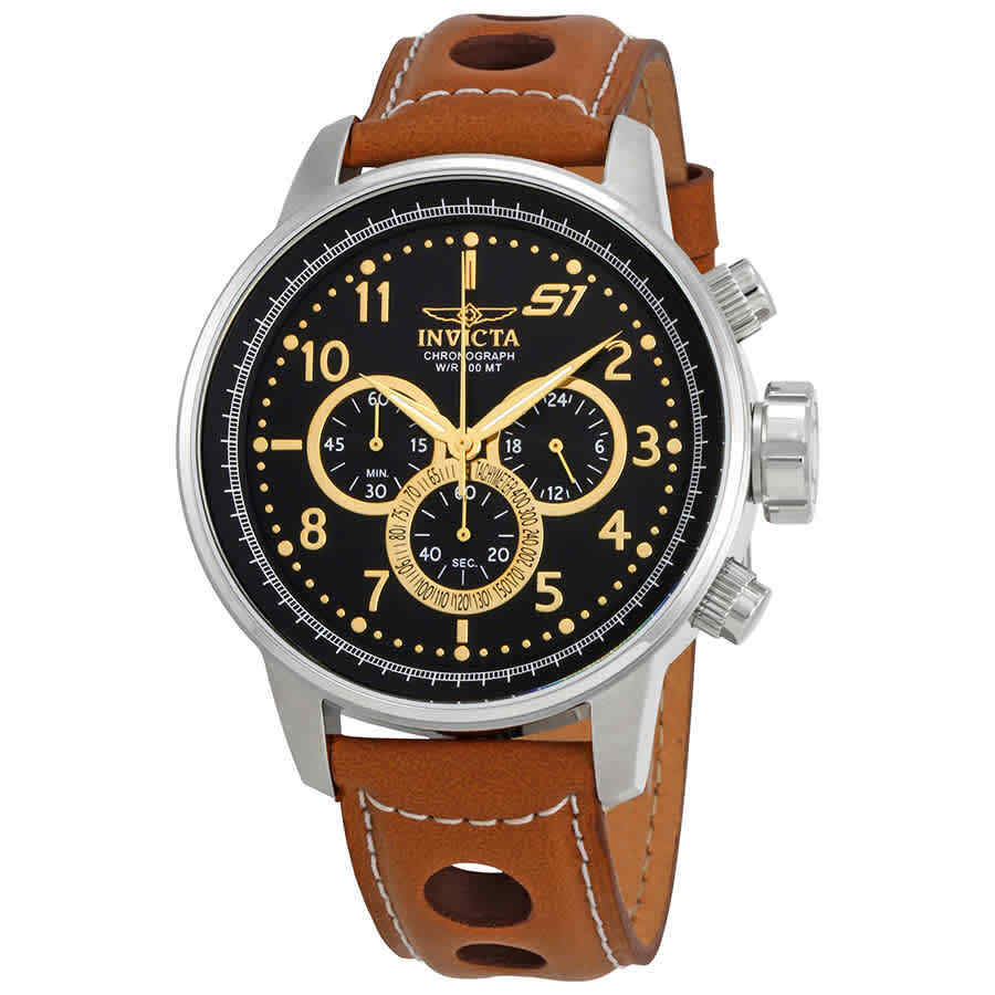 Мужские часы Invicta S1 Rally Chronograph с черным циферблатом 23597