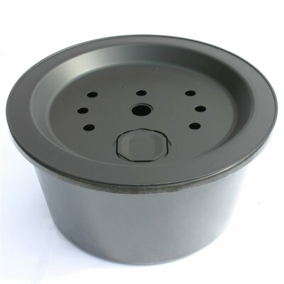 PE Becken mit GFK Deckel Ø 66 cm 90 Liter für Quellsteine Wasserspiele Zierbrunn