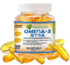 omega 3 fish oil capsules 3x strength 2600mg epa  dha, highest potency 120