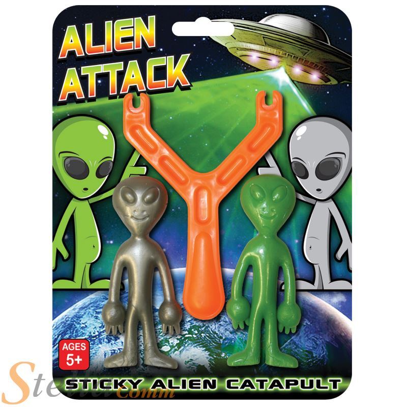 Alien Attack Catapult Kids Fun Sticky Alien Launcher Slingshot Toy