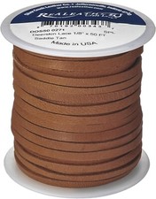 Crafts Deerskin Lace, Saddle Tan 1/8" x 50'