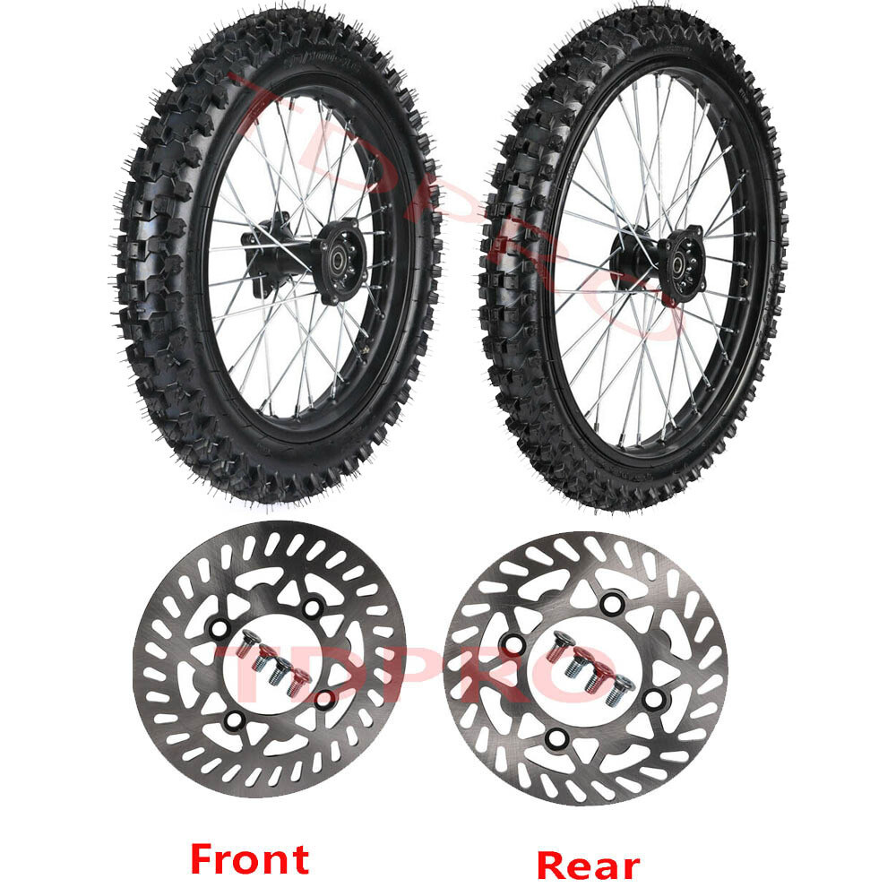 Rear 90/100-16+Front 70/100-19 Tire Rim Wheel Fit Dirt Bike Apollo  150/200/250CC