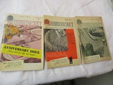1959 Work Basket Knitting Crochet Transfer Quilt Patterns 3 Books Oct Nov Dec